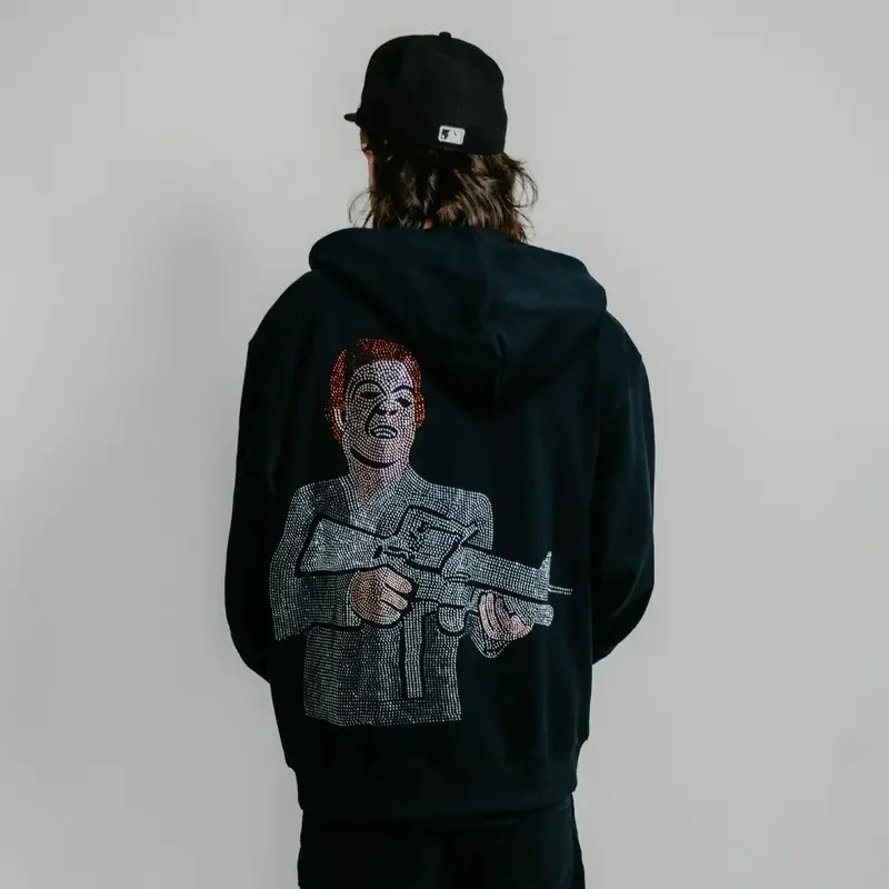 Sweat à capuche unisexe simple et à la mode de couleur unie avec un design semblable au diamant lavable