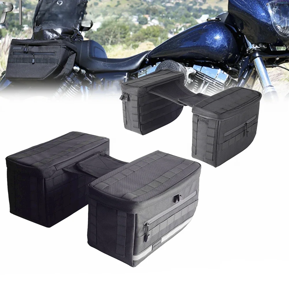 Clubstijl Zadeltas Voor Harley Sportster Dyna Softail Cafe Racer Moto Achterzijde Bagage Opbergtas Motorfiets Zadel Gereedschapspakket - afbeelding 2
