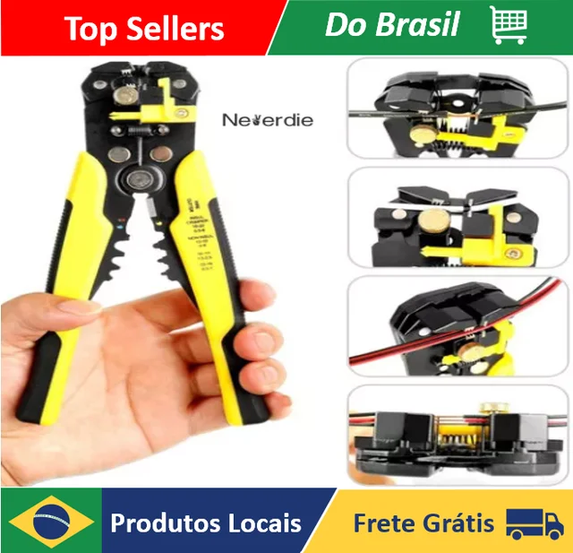 Alicate Automático Decapador Crimpador Alicate de Eletricista Descascador Fios Decapador Fio Automático 5 Em 1 - Neverdie Store