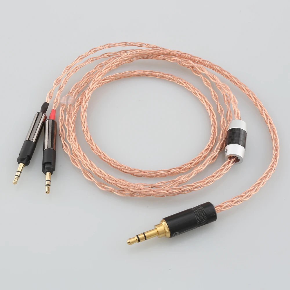 

4 Core 1.7mm Litz Earphone Braided Cable 2*3.5mm TRS plug For ATH-R70X Headphone 3.5mm/4.4mm/2.5mm/4-pin XLR