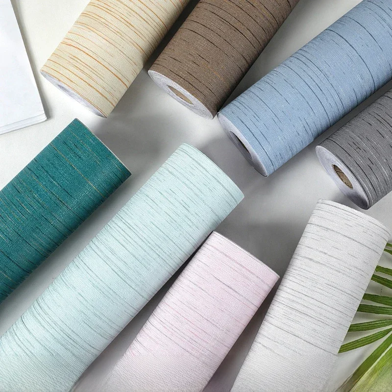 50 cm verdikte imitatie doek patroon decorstickers vinyl zelfklevend waterdicht verwijderbaar behang voor slaapkamer woonkamer - afbeelding 2