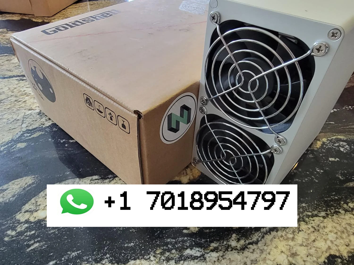 Minatore Goldshell AL-BOX - 360Gh/s |   180W |   Blake3 |   Alephium |   con alimentatore