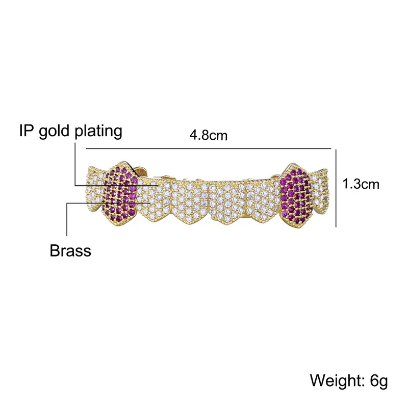 Ensemble de bonnets à breloques pour hommes et femmes, bijoux de style Hip Hop, colorés, en Zircon cubique, Micro pavé, haut et bas