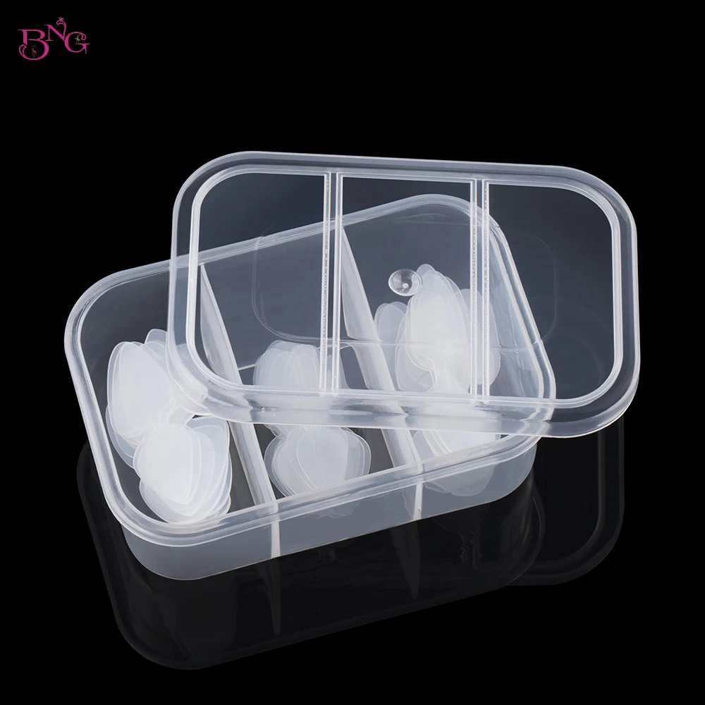 New 24Pcs Reusable French Tip Stickers for Dual Forms Nails Double Sided Soft Silicone Molds for Top Mould French Manicure Tools