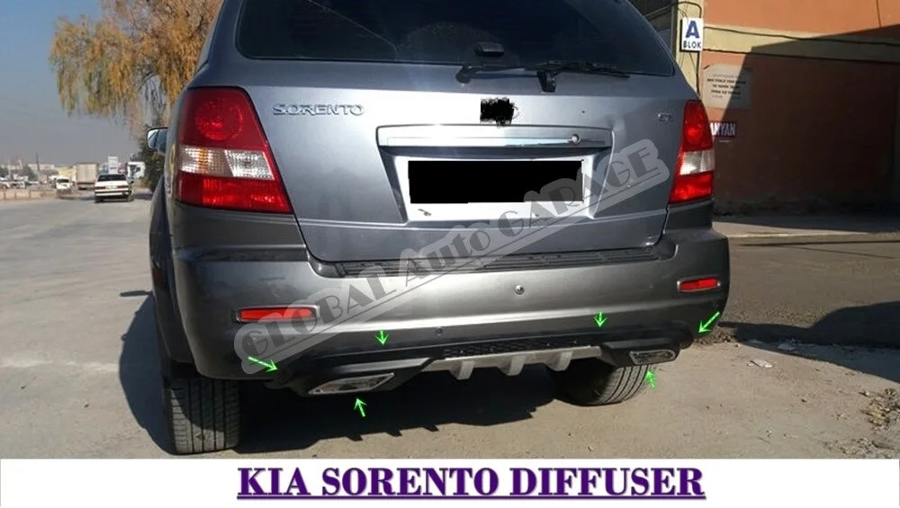 For Kia Sorento Diffuser Rear Bumper Extension Attachment Car Styling Auto Accessory Exhaust Universal Sill Spilitter Quality