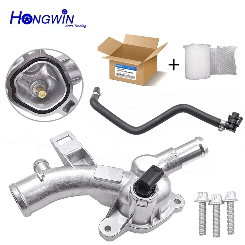Aluminiowa obudowa termostatu chłodziwa silnika do Opel Astra J Adam Corsa D Meriva B A14XEL Opel Vauxhall 25192985 1338022 55562048