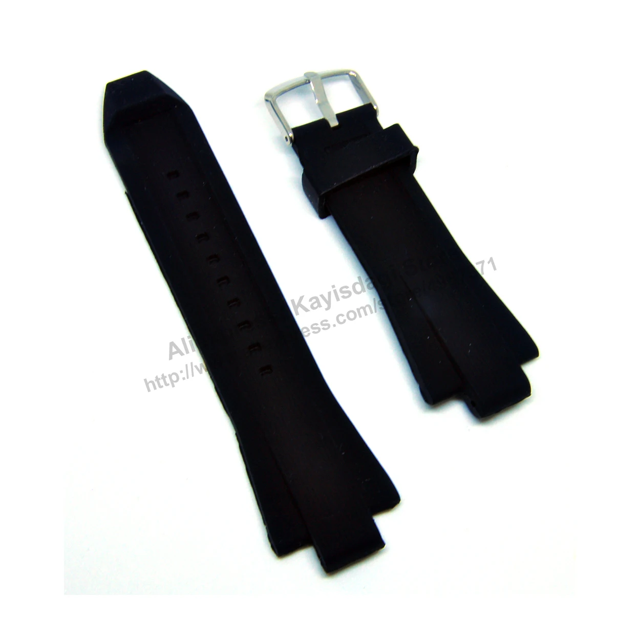 Compatible for Michael Kors Dylan MK8184 , MK8325 , MK8383 , MK8406 - 13mm Black Rubber Silicone Replacement Watch Band Strap