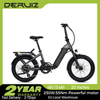 DERUIZ Foldable Electric bicycle for Adults 20*4 \