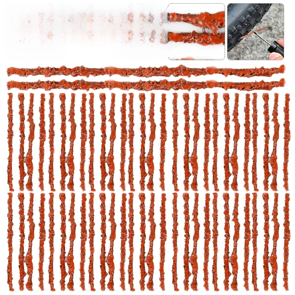 AliExpress NONE 50/100PCS Tubeless Tire Repair Strips Rubber Strip Tires Repair Tool Bike Tyre Puncture Repairing Plug Seal Tools Tire Accessory