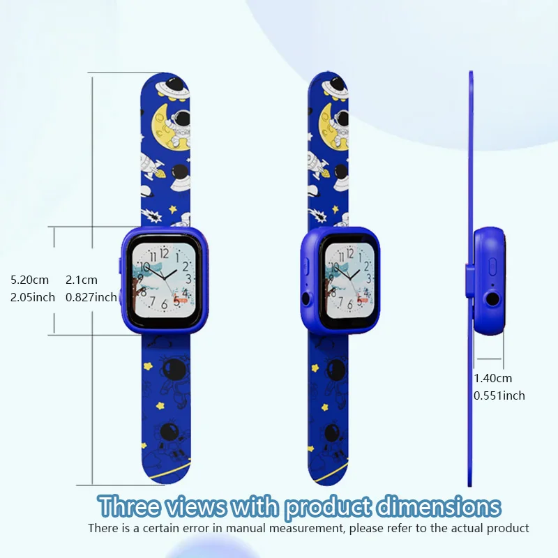 ساعة أطفال (بنات أولاد) بحزام وحبل قابل للإزالة، شحن USB، لا توجد تطبيقات مطلوبة، طلاب المراهقين من عمر 4 سنوات فما فوق #3