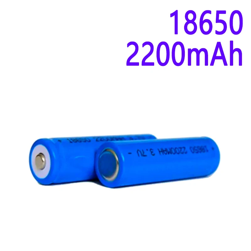

18650 3.7V 2200mAh High Capacity Rechargeable Li-ion Battery Cylindrical Cell for LED Flashlights, Power Tools, RC Toys & DIY Pr