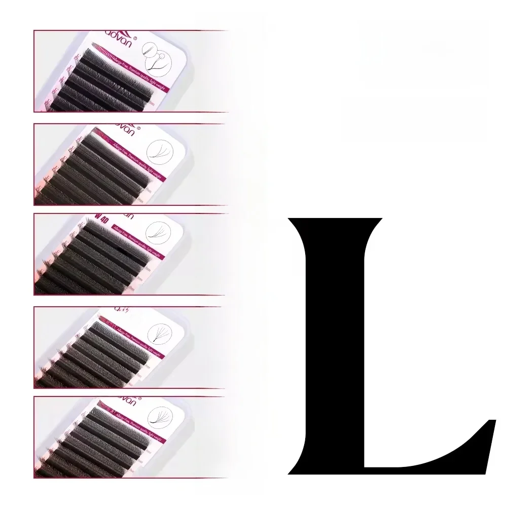 FADVAN L/ L+/LU (M) Curl YY 3D 4D 5D 6D Fox Lashes W Shape Przedłużanie rzęs — zdjęcie 2