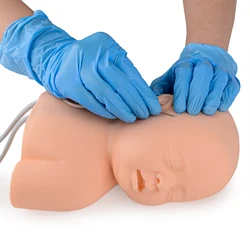 Medical Science Medical Simulator Intravenous Cannulation In Neonates Infant Mannequin Baby Face Head for Scalp IV Infusion