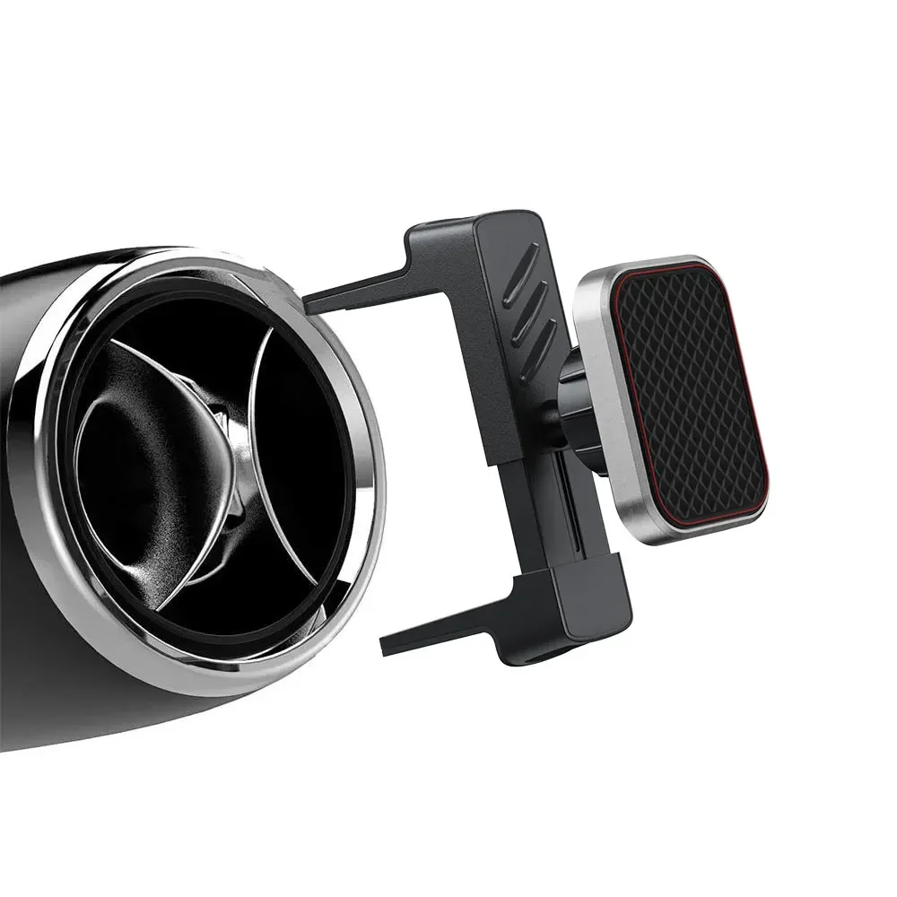 Universal magnético carro redondo clipe de ventilação ar suporte celular com 6 ímãs para mercedes