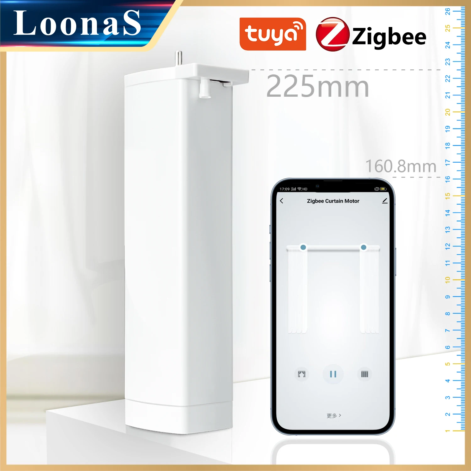 3a geração mais curta tuya zigbee elétrica inteligente cortina motor suporte inteligente controle de voz alexa google assistente
