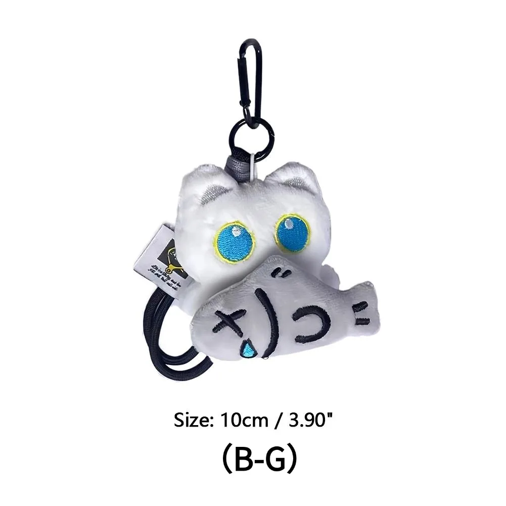 Leuke punkstijl zwarte kat gitaar sleutelhanger cartoon knuffel hanger voor rugzak portemonnee hanger decoratie