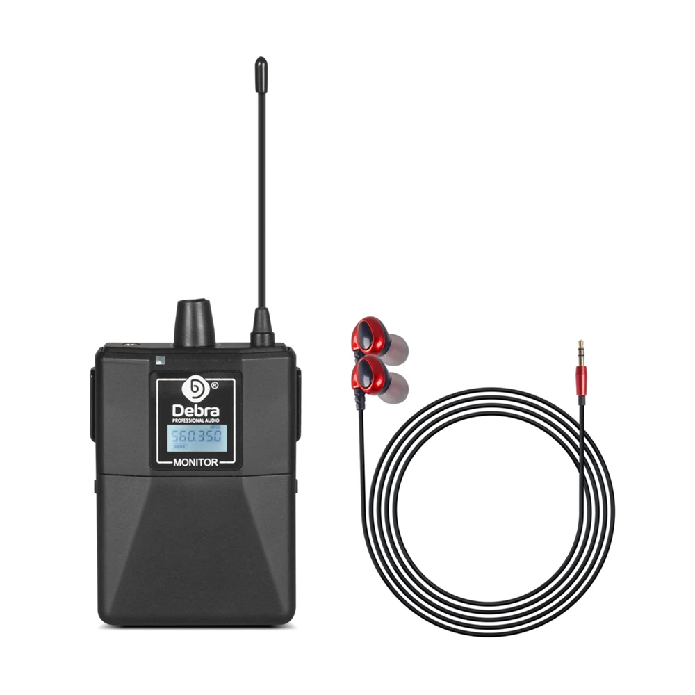 Debra ER-202/102/2040 UHF Wireless In-Ear Monitor System Receiver Bodypack+Earphone Accessory For Stage Performance Singer.