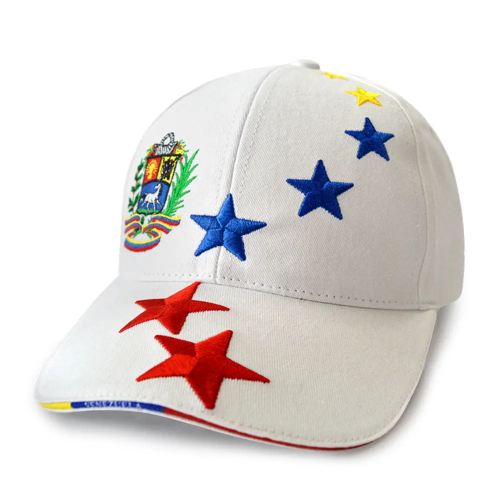 عالية الجودة فنزويلا قبعات Gorras القطن حك قبعة بيسبول التطريز 7 نجوم شعار البندقية قبعة رياضية النساء الرجال القبعات