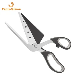 PizzAtHome High Quality Stainless Steel Pizza Scissors Cutter One-Handed Operation Stainless Steel Pizza Spatula Slicer