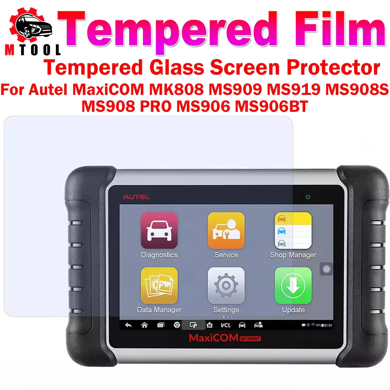 Autel Tempered Glass Screen Protector Tempered film for Autel MaxiCOM MK808 MS909 MS919 MS908S MS908 PRO MS906 MS906BT