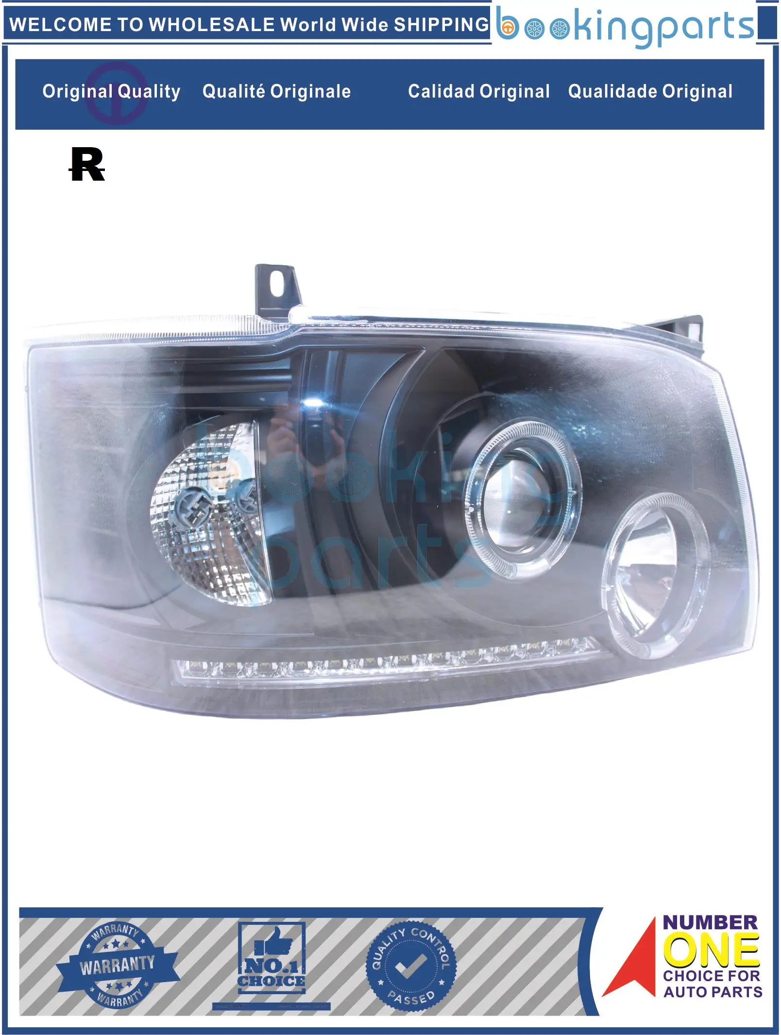 

HEA24960(R),hiaceheadlamp[dark] Headlamp For TOYOTA HIACE 05 LED BLACK