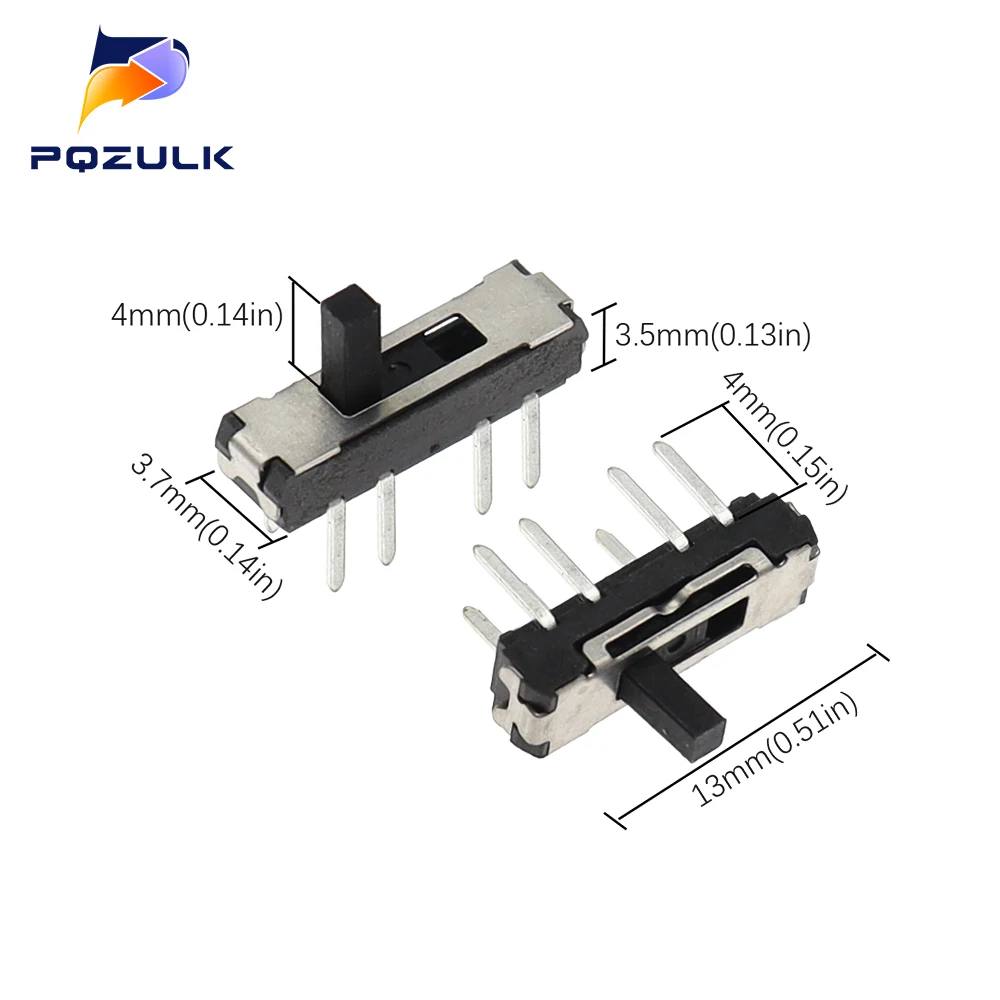 10PCS MSS23D18 MSS-23D18 8PIN 2P3T DPTT Toggle Switch Side Slide Switches Handle 2MM ROHS