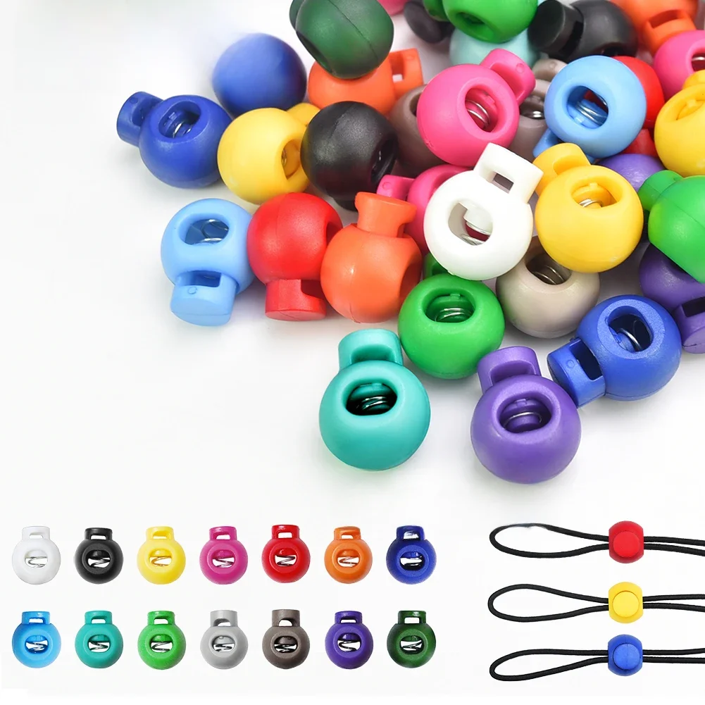 Bouchon de verrouillage de cordon à ressort, 10 pièces, Clip à bascule, retenue de lanière, cordon d'arrêt, cordon de lacet, vêtements de sport, pince de corde en plastique