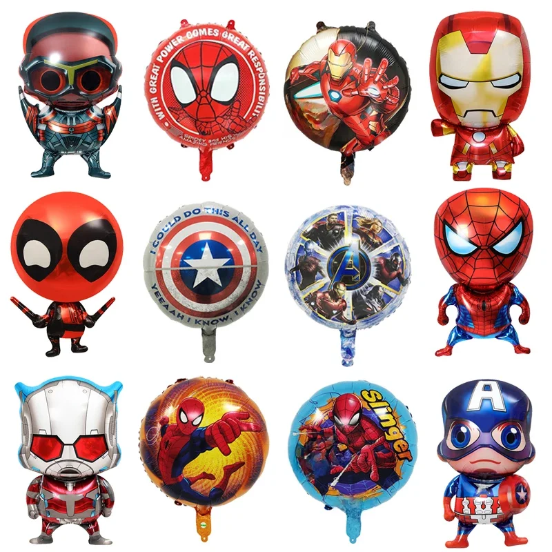 Ballon sur le thème de Marvel Avengers, jouet de décoration pour fête d'anniversaire, super garçon, SpidSuffolk, services.com America, Iron Man