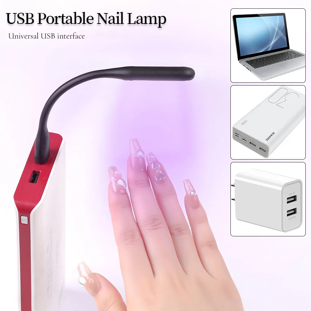 CNHIDS Mini พับ USB เครื่องเป่าเล็บ LED เครื่องอบแห้งเล็บ UV เจลเคลือบเงา Curer แบบพกพา Phototherapy โคมไฟเครื่องมือทำเล็บ