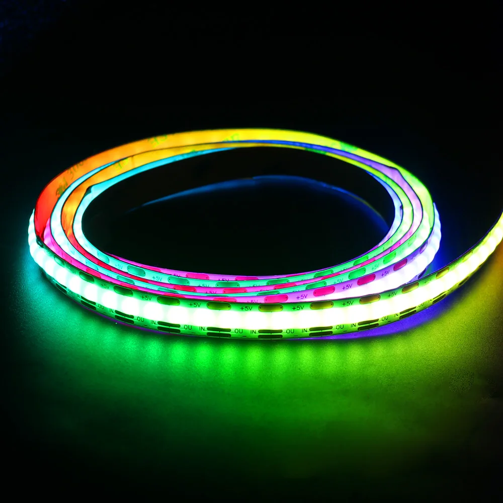 5V Pixel COB LED Streifen für Raumdekoration WS2812B Adressierbares RGB SPI 160Pixel/m 10mm 5V Traumfarbenes LED-Band Dimmbar – Detail 2