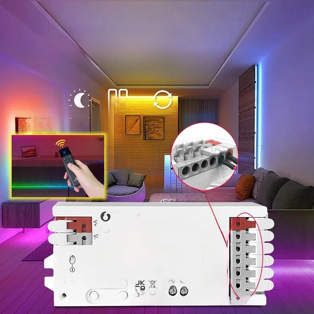 GL-C-211WL/GL-RC-001WL GLEDOPTO ESP32 PWM WLED LED Controller 5 Modes in 1 DC12-24V WiFi App For RGBCCT RGBW RGB WWCW CCT Dimmer — zdjęcie 2