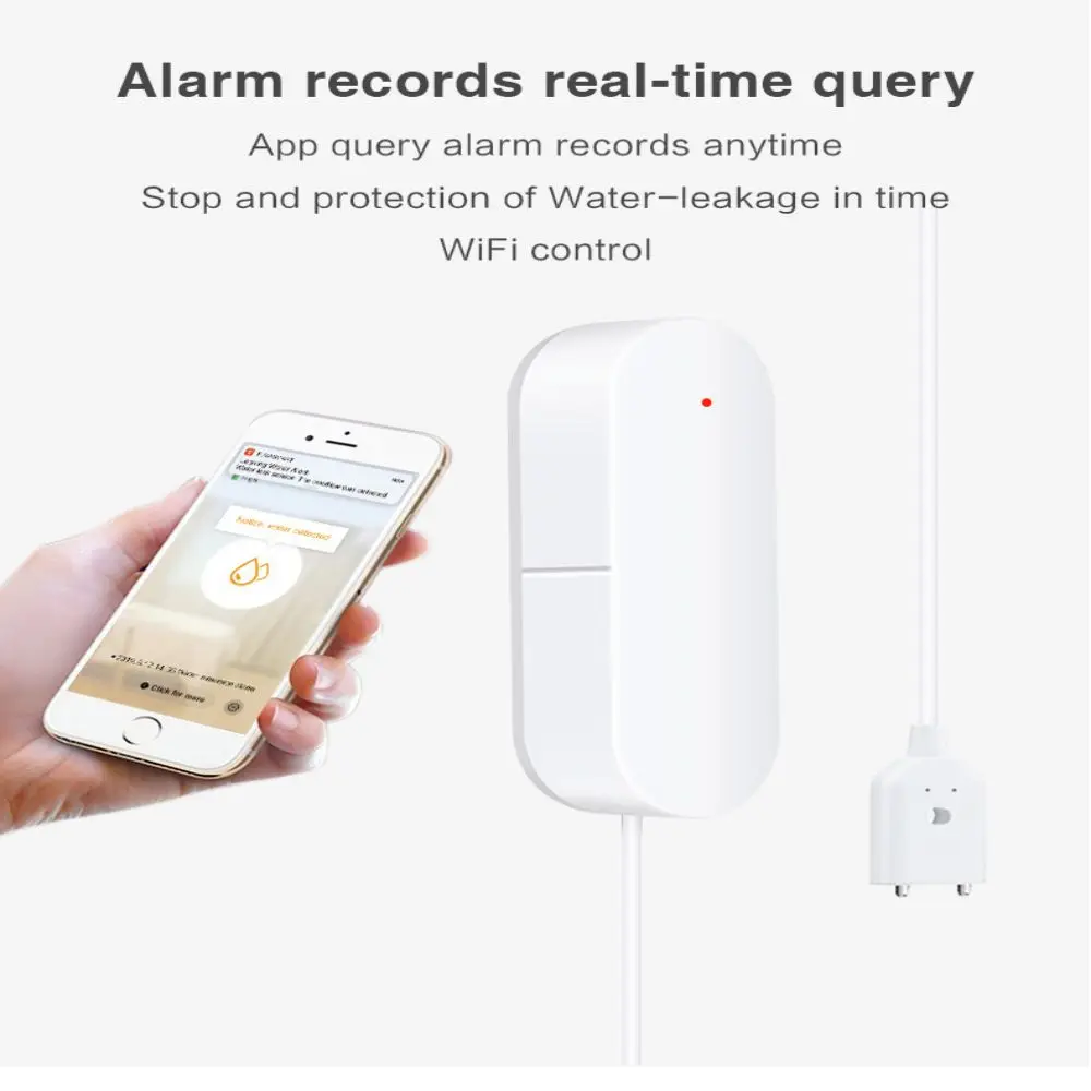 tuya zigbee  water leaksensor alarm flooding sensor smart water level sensor alert overflow works with Alexa Google Assistant