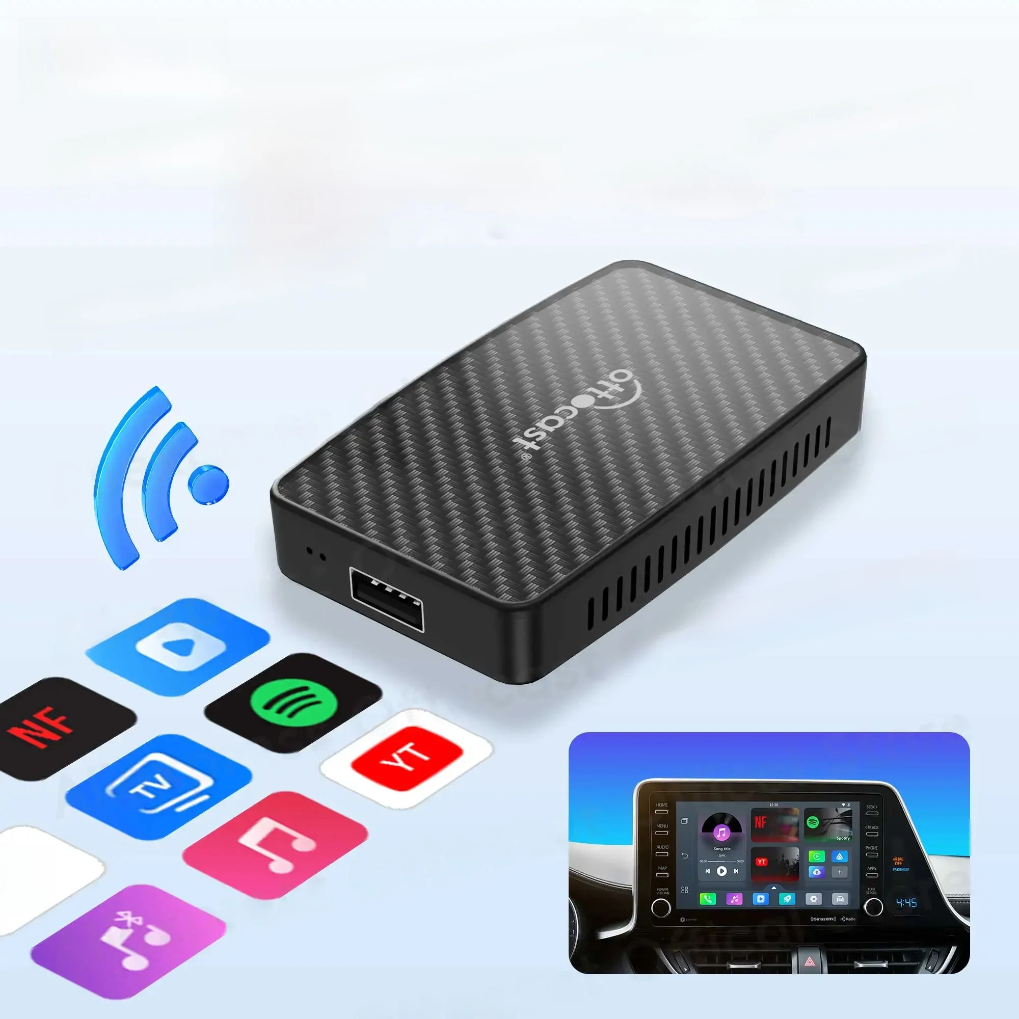 OTTOCAST Play2Video Pro Wireless CarPlay Android Auto Adapter für Youtuber für NetFlix Autozubehör für Lada HAVAl HYUNDRI