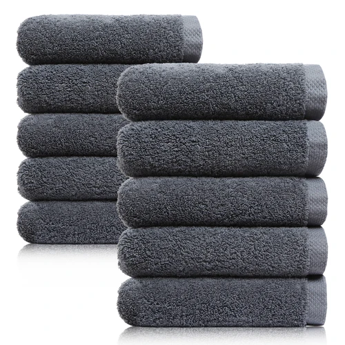 코튼리빙 40수 200g 100% 호텔타올, 블루그레이 5장/10장, 샤워 타월,  부드러운 수건 Hotel Bathroom Shower Towels 