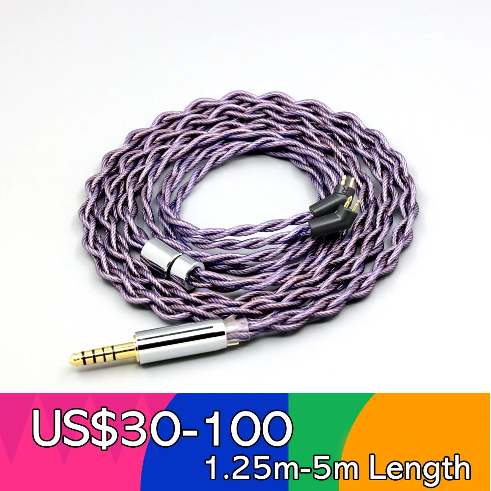 Type2 1.8mm 140 cores litz 7N OCC Headphone Earphone Cable For Etymotic ER4B ER4PT ER4S ER6I ER4 2pin 1.8mm LN007860