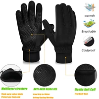 MOREOK -10℃ Winter Gloves Knitted Warm Thermal Gloves Touchscreen Bike Gloves Silica Anti-slip Bicycle Cycling Gloves Men Women - Image 2