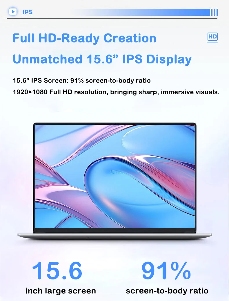 New Ultra Slim Laptop Intel Core I7 8650U 15.6' 32GB RAM 2TB SSD Gaming PC Office Study Computer PC Windows 11 Pro