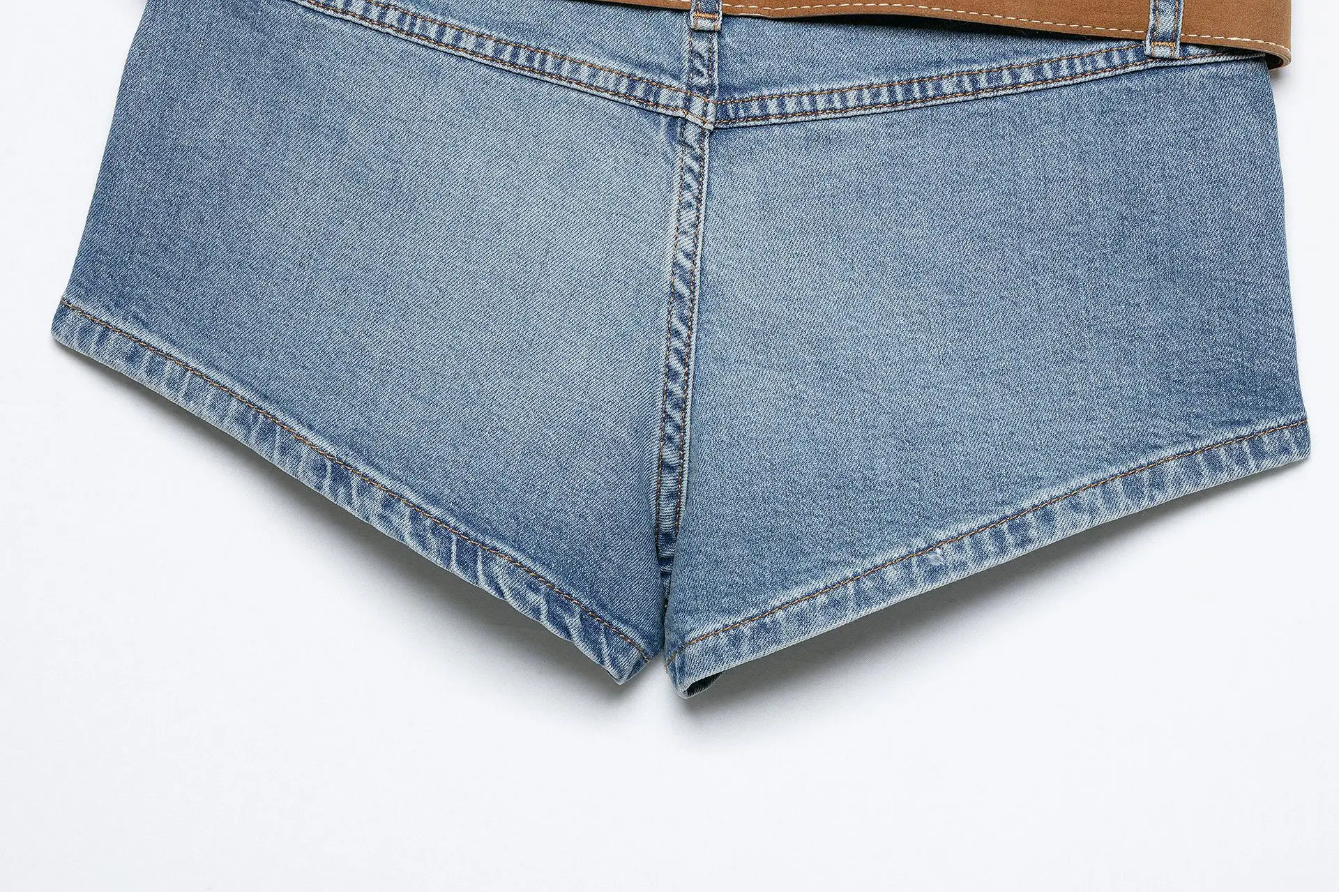 Y2K Low Waist Denim Shorts Women Summer Wide Belt Sexy Micro Mini Jeans Shorts Vintage Streetwear Clubwear Short Feminino - view 6