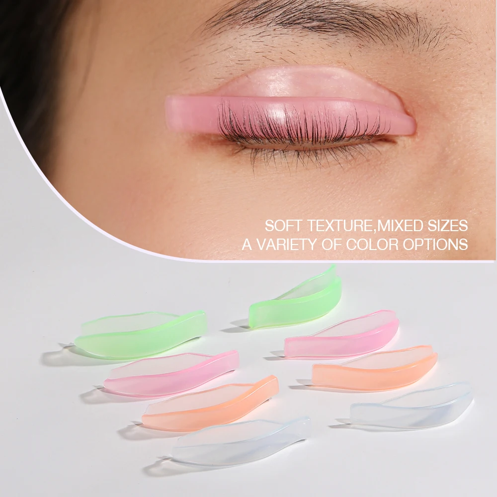 4 paires de tiges de levage de cils, tampons de permanente de cils colorés, boucliers de levage de cils en Silicone, outil de maquillage pour la maison ou le Salon