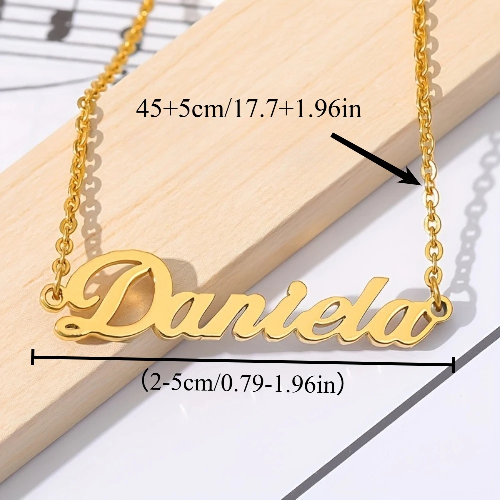 Metal Custom Name Necklace Elegant Daily Wear Jewelry Ideal Gift for Mother's Day Birthday Family Holiday Present