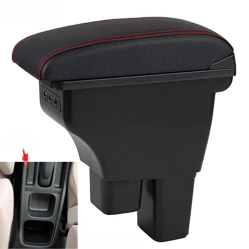 Dla Honda Fit podłokietnik dla Honda Fit 2008 2009 2010 2011 2012 2013 pudełko do podłokietnika samochodowego części do modernizacji wnętrze schowek 3USB — zdjęcie 2