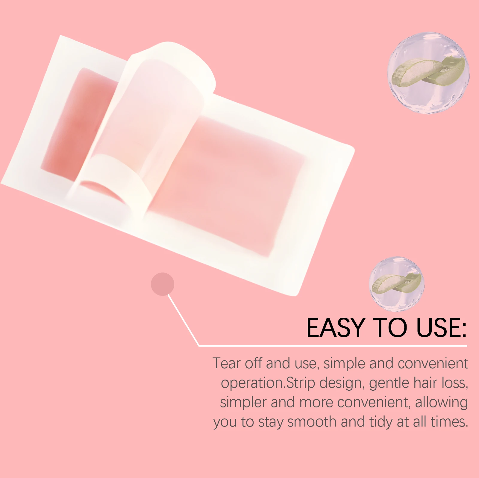 Oceaura Hair Removal Wax Strips Natural Fragrance Gentle Hair Remove Prevent Hair Growth Soothing Pore Shrink Hair Remove Wax