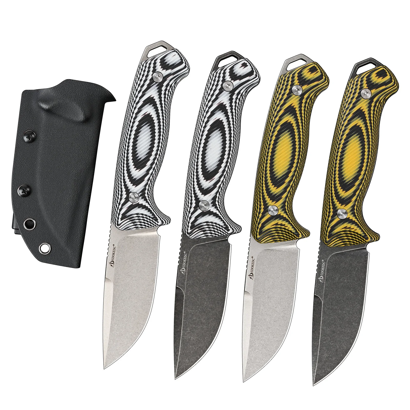 Image of SDOKEDC DC53 Stahl-Messer mit hoher Härte, EDC-Messer mit feststehender Klinge, G10-Griff, Outdoor-Camping-Nutzwerkzeug