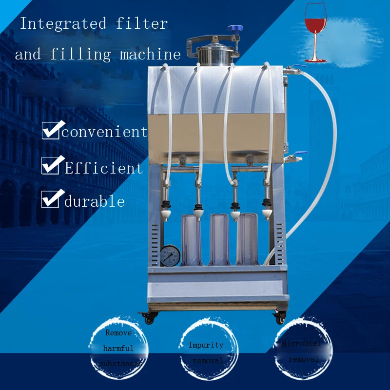 

Small Filling Machine Manual Semi-automatic Liquid Beverage Equipment 4 Head Wine Liquor Rice Wine Juice Filling Machine