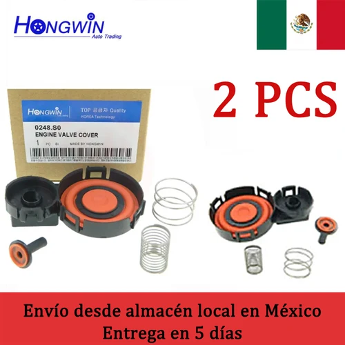 Imagen 1 del producto Cubierta de válvula de 2 piezas, tapa de reparación con membrana para Peugeot 207, 208, 308, PARTNER, Citroen, Volvo, Ford 1.6hdi, 0248.S0, 9688939180, 1685815