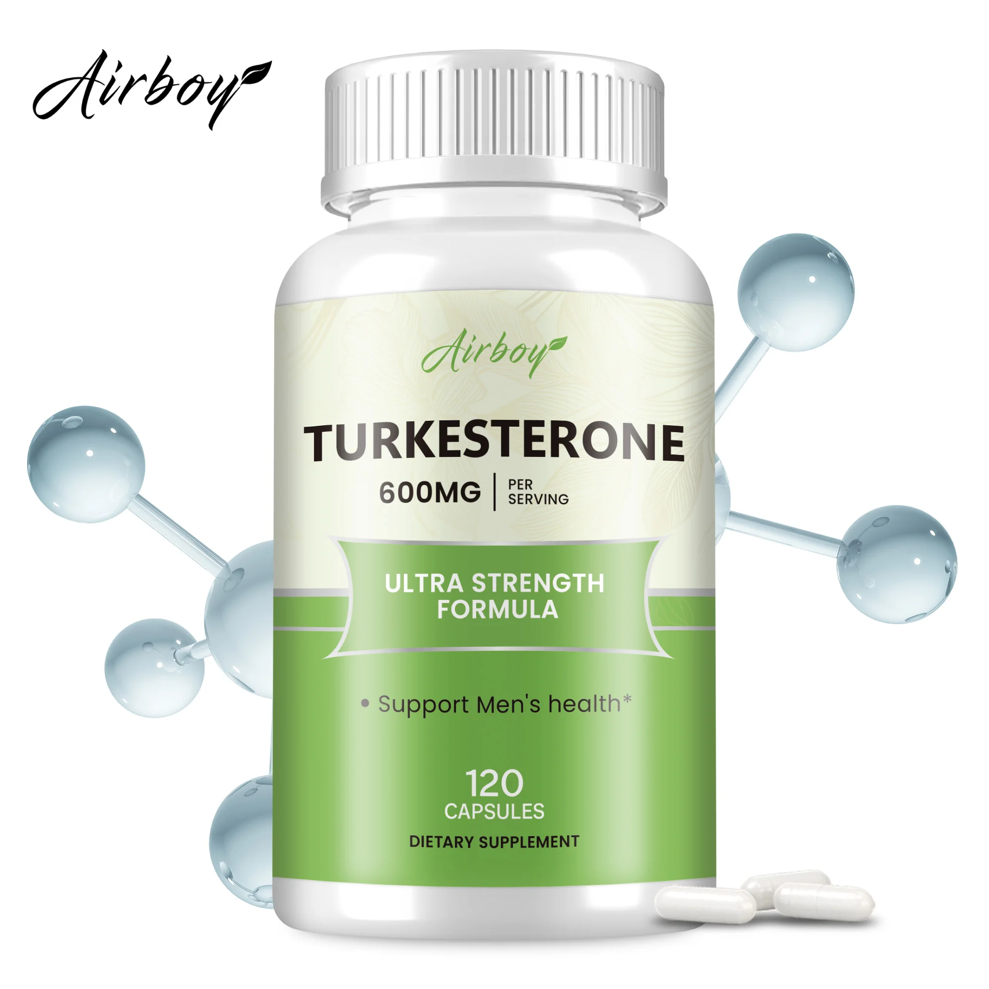 Turkestone Supplement - Improves Endurance, Lean Muscle Growth and Recovery, Boosts Vitality - 120 Capsules