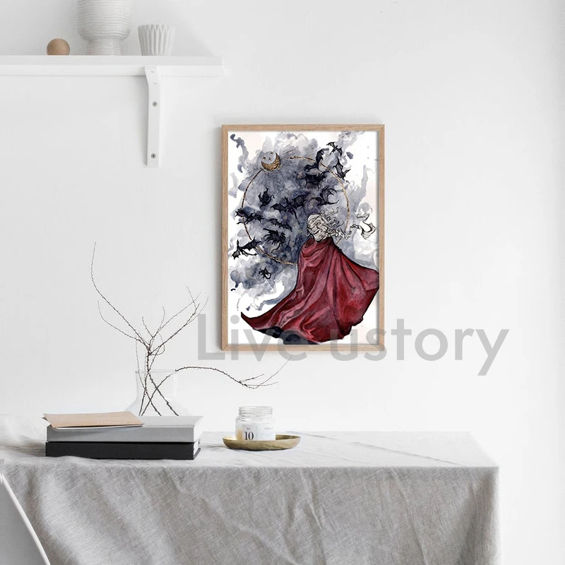 Fantasy Novel Series TOG Poster Throne of Glass Series by Sarah J Maas Prints Manon Abraxos Fan Art Gift Wall Canvas Painting