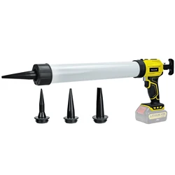 Sausage Caulking Gun 20oz/600ml Electric Caulk Gun with 4 Adjustable Speeds Caulking Tool for Dewalt 20V Battery (No Battery)