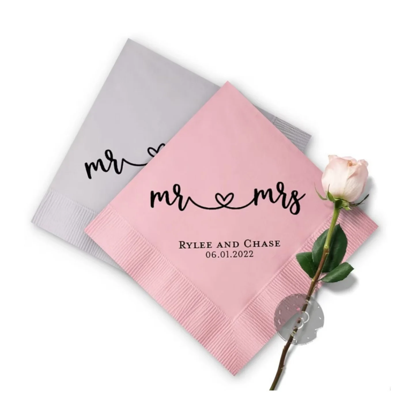 

mr and mrs Personalized Wedding Napkins - Cocktail Napkins - Paper Wedding Napkins - Wedding Bar Napkins - Customized Napkins