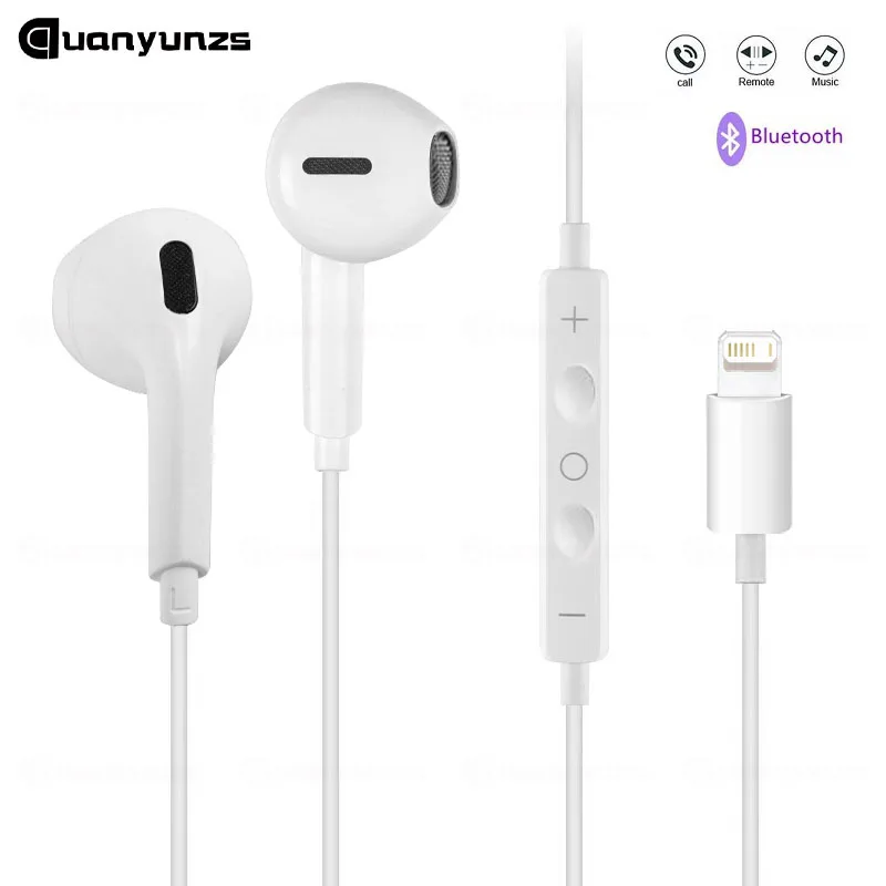 ZhiGe Earphones For Apple iPhone 14 Pro Max 13 12 11 Headphones X XS XR 8 7 6 Plus Bluetooth Wired Earbuds Phone Accessories